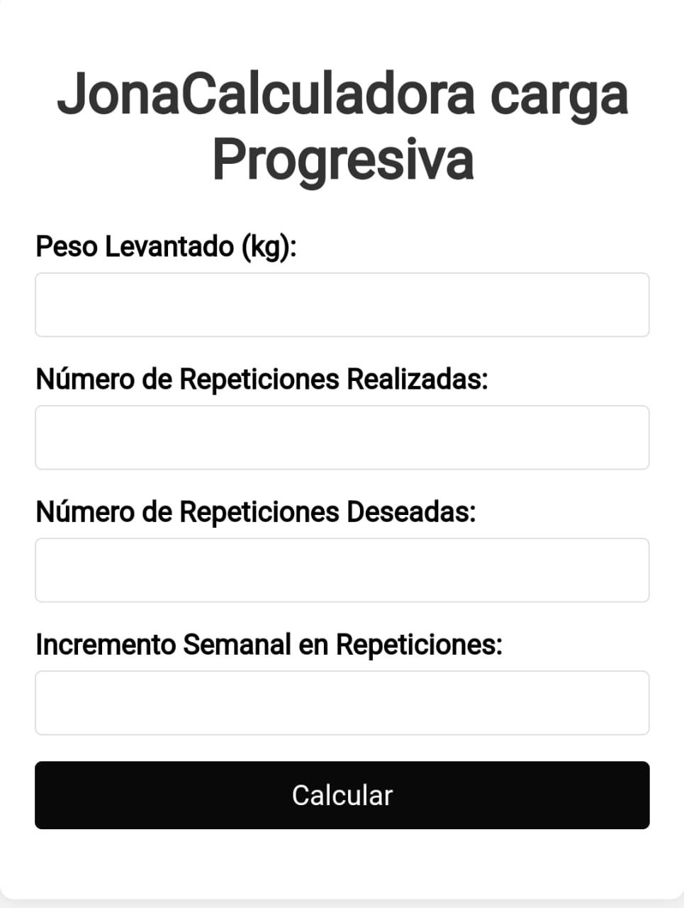 Calculador de cargas