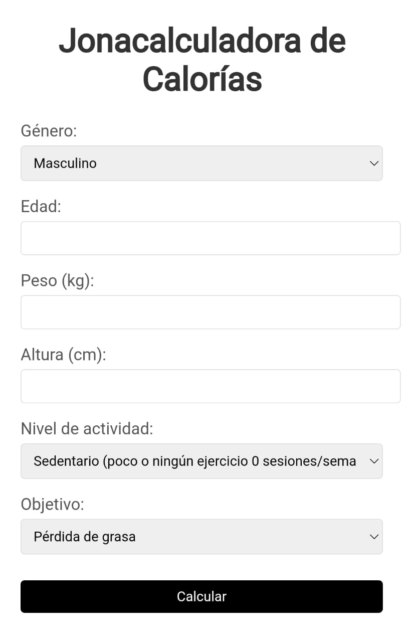 Calculadora de calorías
